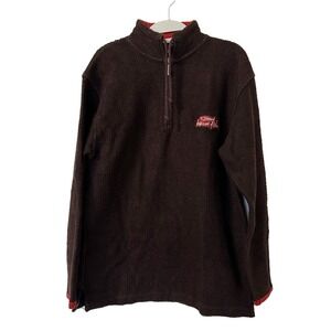 Weird Fish Sweater Mens S‎ Brown Quarter Zip Pullover Textured Gorpcore Outdoor